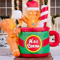 6FT JOIEDOMI INFLATABLE HOT COCOA GINGERBREAD