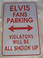 Elvis Presley Fans Only Novelty Metal Sign - NEW