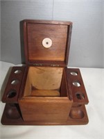 Vintage Wood Tobacco Pipe Stand
