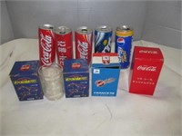 Coca Cola Japan Collector Glasses & Soda Cans