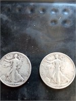 1944 and 1945 liberty silver half dollar