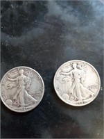 1941 and 1943 Liberty silver half dollar