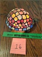 Madea Tiffany Stained Glass Turtle Lamp4" H