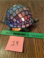 Tiffany metal Stained Glass Turtle Lamp4" H