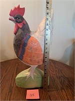 Wooden Rooster statue
20" H