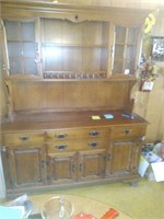 China cabinet
75 1/4 in tall
5 ft wide
19  1/4