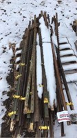 T posts assorted lengths, 6.5’ average