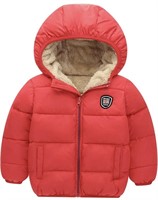 SIZE 100 HAPPY CHERRY BABYS HOODED WINTER PUFFER