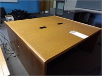 Pressed Oak Computer Desk