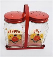 Antique Hoosier Style Salt & Pepper Shaker w/