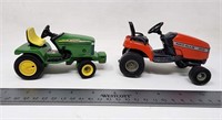 John Deere and Allis Metal Lawn Tractors