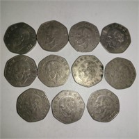 Lot of 11 1970"s/80's Pesos