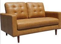 Amazon Brand – Leather Loveseat Sofa