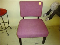 Purple bedroom chair.