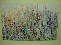 Large post-Impressionist painting of flowers.