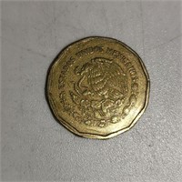 1995 Mexicanos Twenty Cent Coin