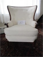 REUPHOLISTERED PARLOR CHAIR