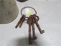 Decorative Iron Keys on ring