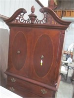 Entertainment Cneter with inlaid wood