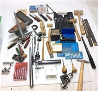 ASSORTED JEWELER HAND TOOLS, RING SIZERS, WAX,