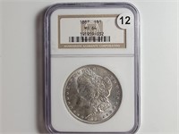 1887 Morgan Dollar ngc ms64 rtsl9012
