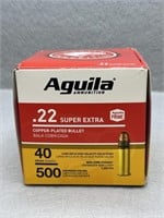 (500) Rounds .22 Super Extra 40gr Aguila