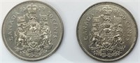 1979 and 1985 Canada 50Cent Coins