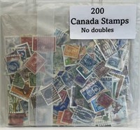 200 Canada Stamps - No Doubles