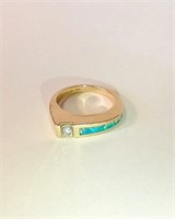 Kabana 14K Diamond & Opal Ring
