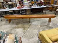 Vintage Yellow Pine 10’ Foot Bench