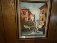 2 Vintage Original L. Miro Framed Paintings