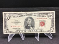1963 $5 US Note Red Seal