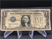 1928 B Silver Certificate $1 Funny Back