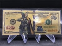 24 K Gold Foil Star Wars Banknote