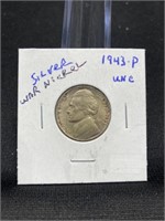 1943 P UNC Silver War Nickel