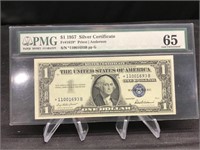 1957 Cilver Certiicate Star Note PMG 65