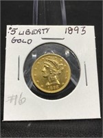 1893 $5 Gold Liberty