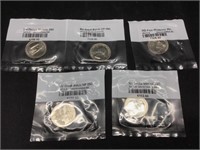 2013 National Parks Quarters - 5 Coins UNC