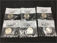 2015 National Park Quarters- 6 Coins P-D-S UNC