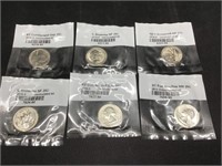 2016 National Parks Quarters- 6 Coins P-D-S UNC