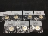 7 Coins 2010& 2011 S Mind Proof Parks Quarters