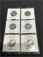 Group of 6 Uncirculated Quarter 1970-1980