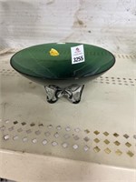 Green Tiffin glass dish