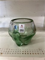 Green Tiffin glass bowl