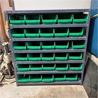 Metal Stand With Plastic Bins