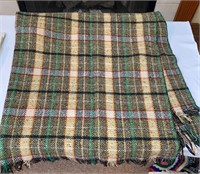 Vintage Hand Made Checkered Blanket