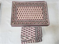 Set of Cloth Floral Placemats w/ Napkins