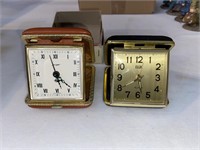 Vintage Jerger & Elgin Travel Alarm Clocks