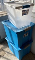 3 Storage Bins w/ Lids