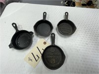4 pcs-Decorative Mini Cast Iron Skillets-Hallmark